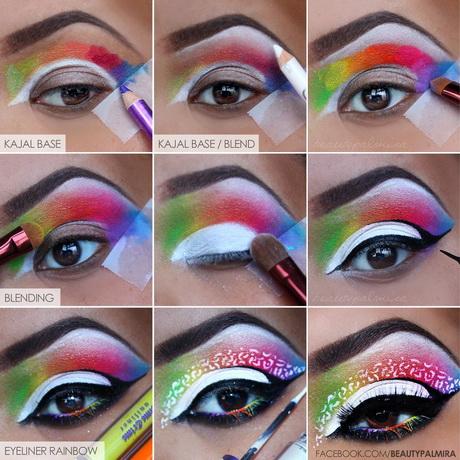 rainbow-eye-makeup-step-by-step-34_2 Regenboog oog make-up stap voor stap