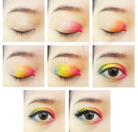 rainbow-eye-makeup-step-by-step-34_4 Regenboog oog make-up stap voor stap
