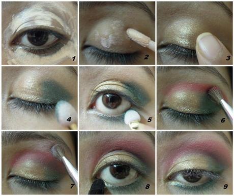 red-and-green-eye-makeup-step-by-step-51_10 Rood en groen oog make-up stap voor stap
