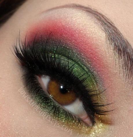 red-and-green-eye-makeup-step-by-step-51_2 Rood en groen oog make-up stap voor stap