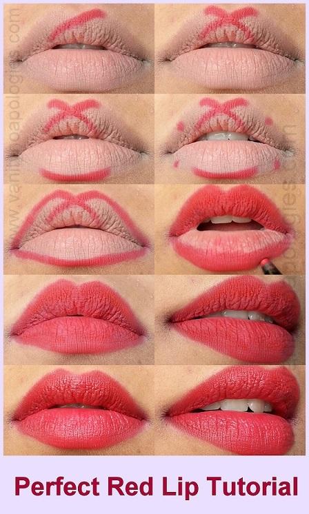 red-lipstick-makeup-step-by-step-96_6 Rode lippenstift make-up stap voor stap
