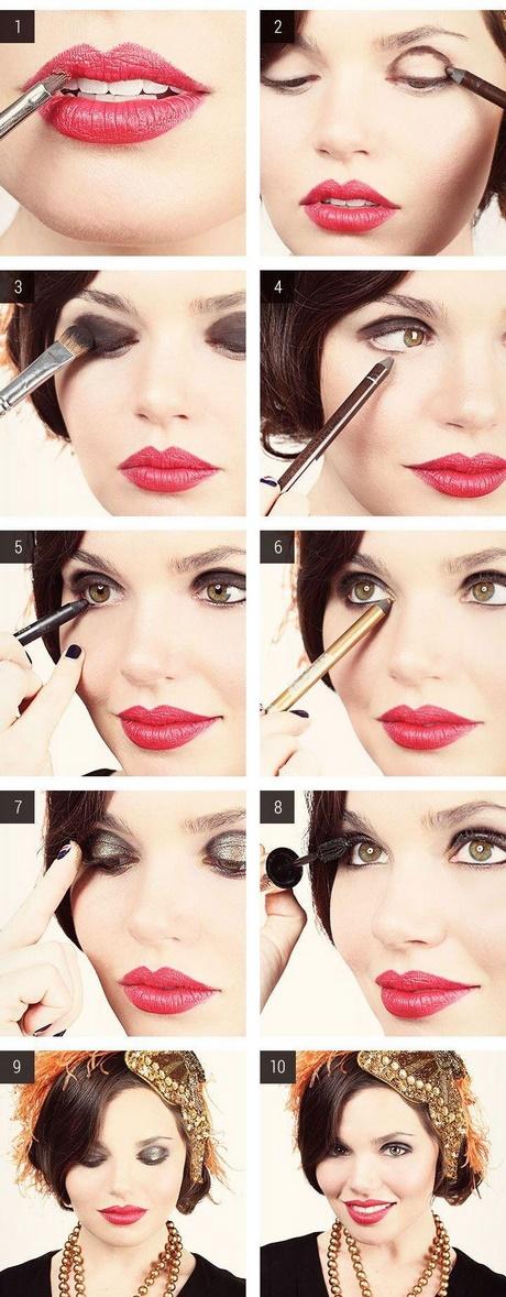 Retro make-up en haar tutorial