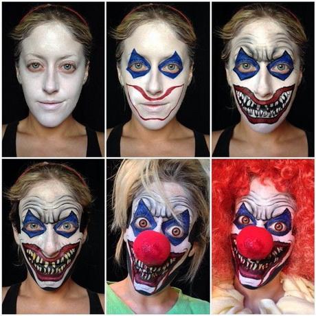 Enge clown make-up stap voor stap