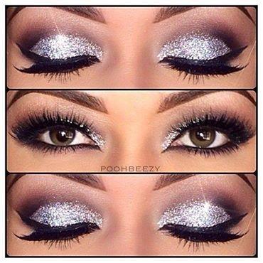 silver-glitter-makeup-tutorial-74_4 Silver glitter make-up les