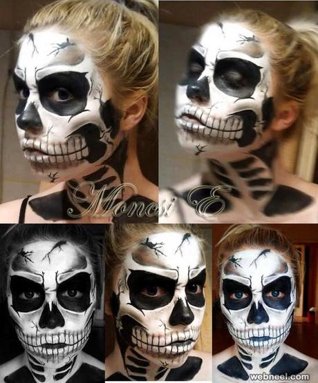 skeleton-face-makeup-step-by-step-27_12 Skeletgezicht make-up stap voor stap
