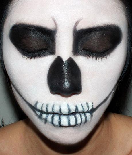 Skeleton face Make-up tutorial eenvoudig