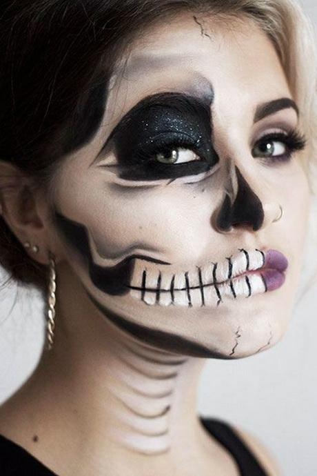 skeleton-face-makeup-tutorial-easy-74_3 Skeleton face Make-up tutorial eenvoudig