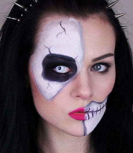 skeleton-face-makeup-tutorial-easy-74_4 Skeleton face Make-up tutorial eenvoudig