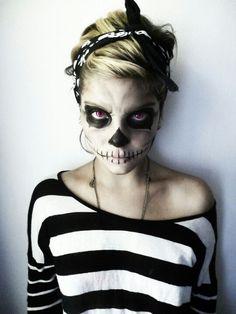 skeleton-face-makeup-tutorial-easy-74_6 Skeleton face Make-up tutorial eenvoudig