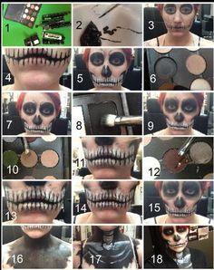 skeleton-makeup-tutorial-step-by-step-65_7 Skelet make-up tutorial stap voor stap