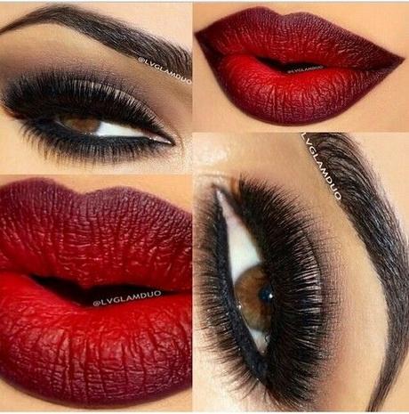smokey-eye-and-red-lips-makeup-tutorial-91_10 Smokey eye and red lips make-up les