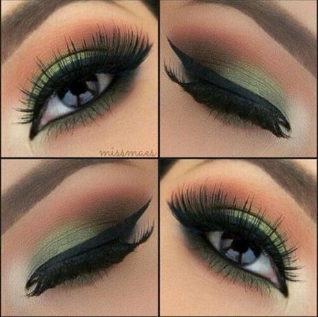 Smokey green eye make-up tutorial