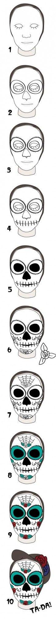 sugar-skull-makeup-tutorial-catrina-67_2 Sugar skull make-up tutorial catrina