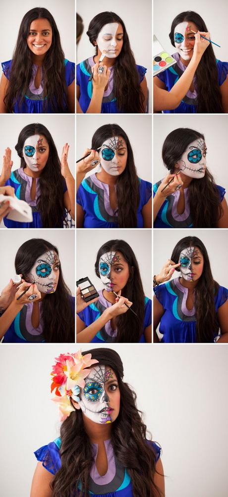 sugar-skull-makeup-tutorial-step-by-step-69_2 Sugar skull make-up tutorial stap voor stap