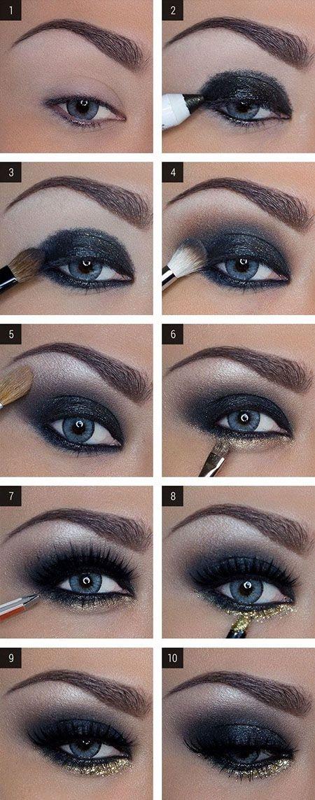 white-shimmery-eye-makeup-tutorial-37 Witte glimmende oog make-up les