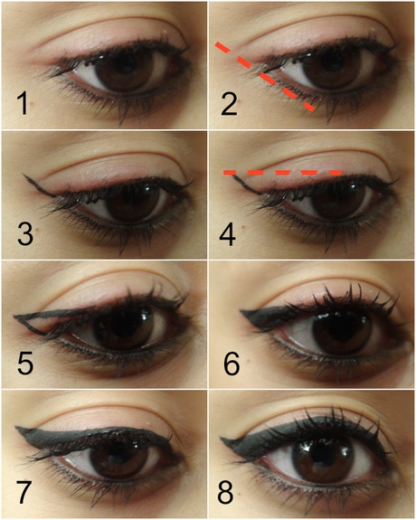wing-eye-makeup-tutorial-gel-eyeliner-41 Gevleugelde oog make-up tutorial Gel eyeliner