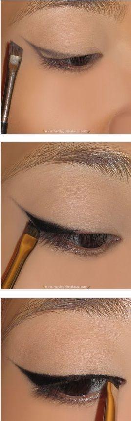 wing-eye-makeup-tutorial-gel-eyeliner-41_6 Gevleugelde oog make-up tutorial Gel eyeliner
