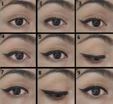 wing-eye-makeup-tutorial-liquid-eyeliner-23_3 Gevleugelde oogmakeup tutorial Vloeibare eyeliner