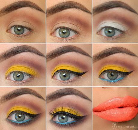 yellow-and-blue-makeup-tutorial-29_9 Les geel en blauw make-up