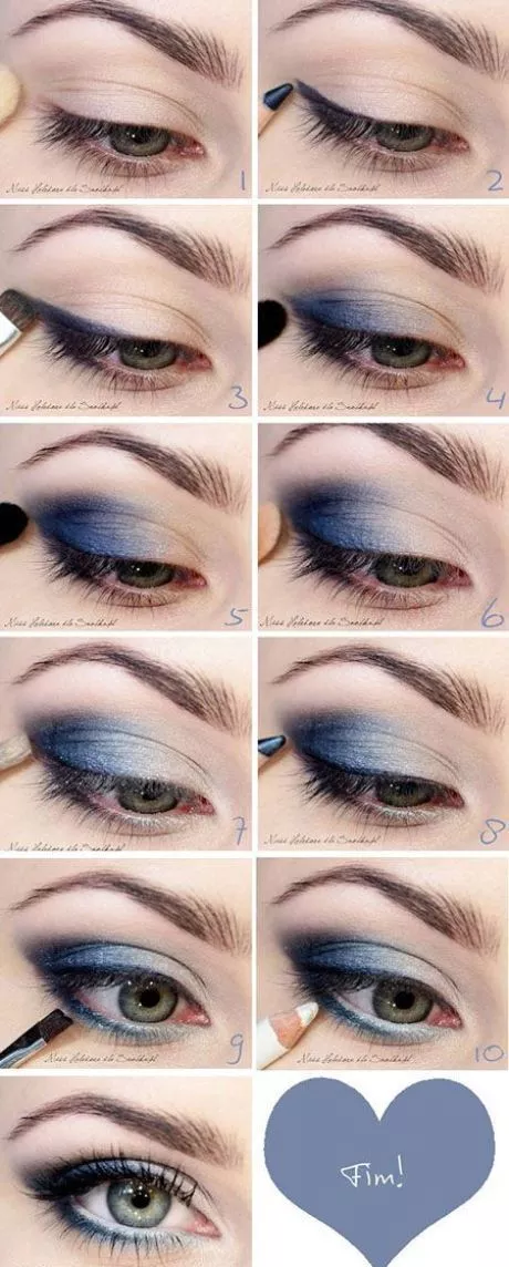 blue-smokey-eye-makeup-tutorial-46-1 Blauwe smokey eye make-up tutorial