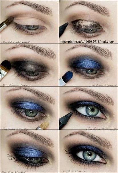 blue-smokey-eye-makeup-tutorial-46_15-7 Blauwe smokey eye make-up tutorial