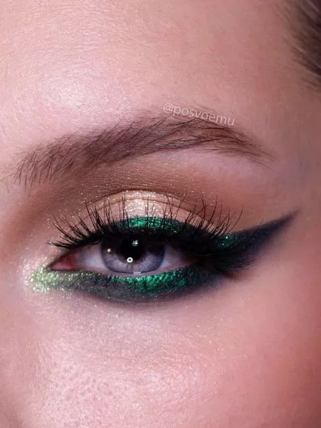 dark-green-eye-makeup-66_14-7 Donkergroene oogmake-up