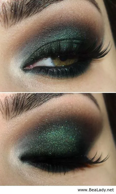 dark-green-eye-makeup-66_9-17 Donkergroene oogmake-up