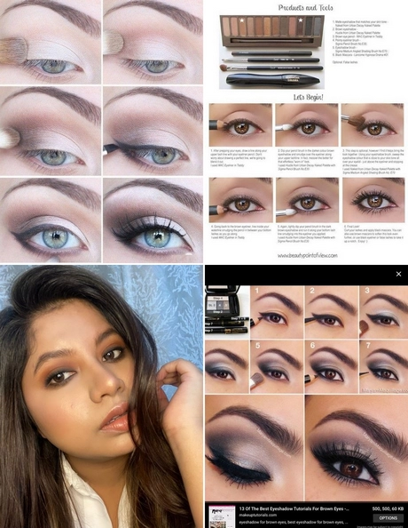 Oog make-up bruine ogen tutorial