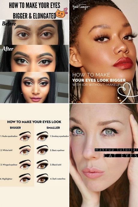 Oog make-up voor grotere ogen