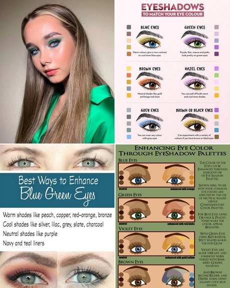 Oogmake-up voor blauwe groene ogen