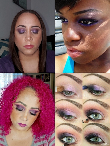 purple-smokey-eye-makeup-001 Paarse smokey eye make-up