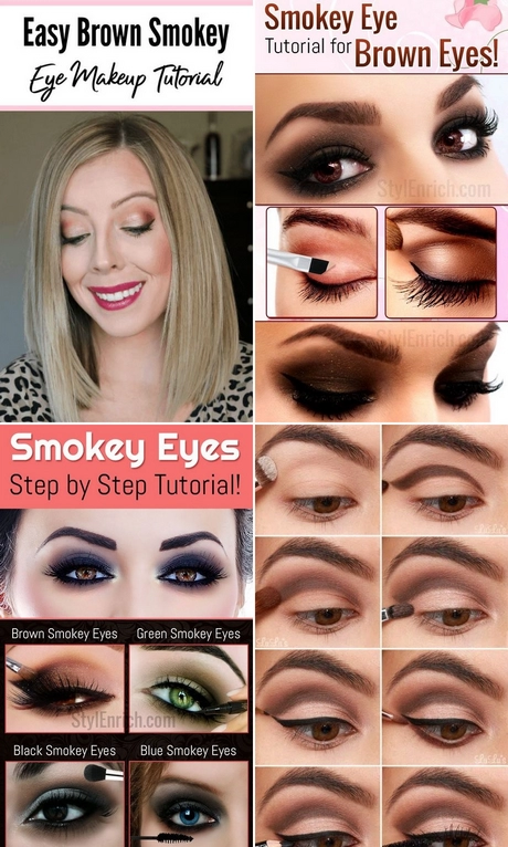 smokey-eye-makeup-for-brown-eyes-tutorial-001 Smokey eye make-up voor bruine ogen tutorial