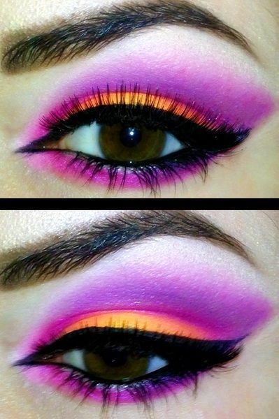bright-neon-makeup-tutorial-93_14 Bright neon make-up tutorial