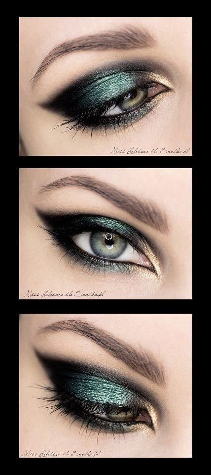 dark-green-eyes-makeup-tutorial-31_13 Donkergroene ogen make-up tutorial