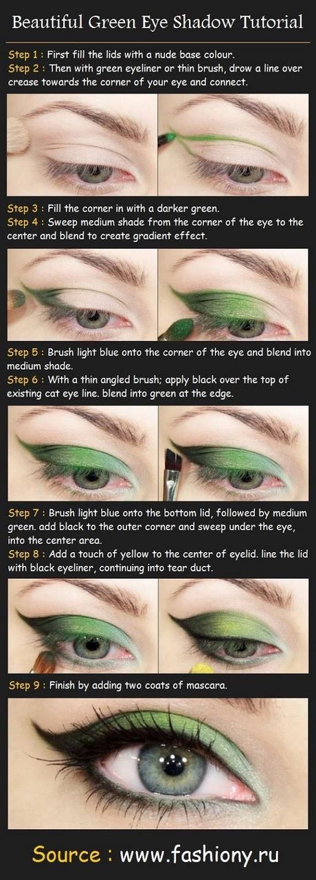 dark-green-eyes-makeup-tutorial-31_18 Donkergroene ogen make-up tutorial
