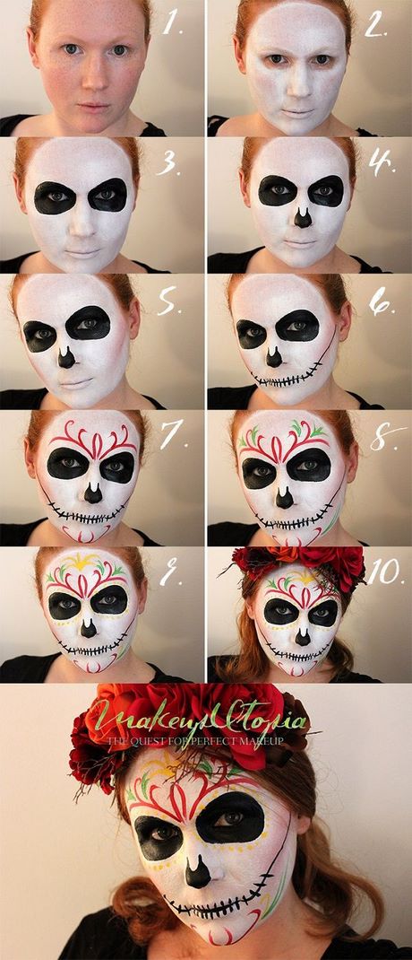 day-of-the-dead-makeup-tutorial-for-women-49 Dag van de dode make - up tutorial voor vrouwen
