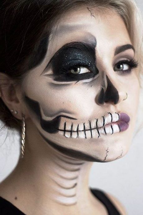 easy-skull-face-makeup-tutorial-96_12 Gemakkelijk schedel gezicht make-up tutorial