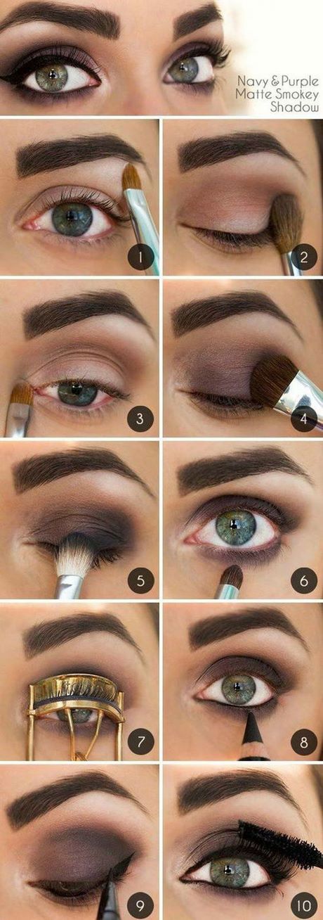 Oogschaduw make - up tutorial voor groene ogen