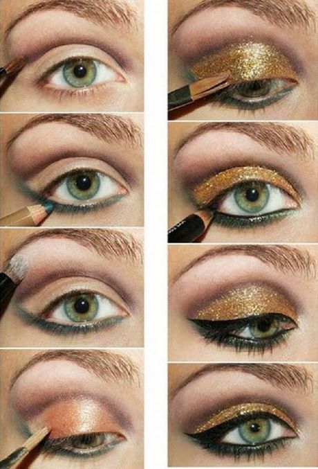Gouden ogen make-up tutorial