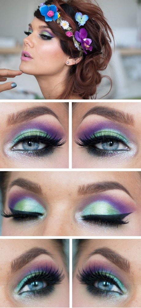 green-and-purple-eye-makeup-tutorial-00_2 Groene en paarse oog make-up tutorial