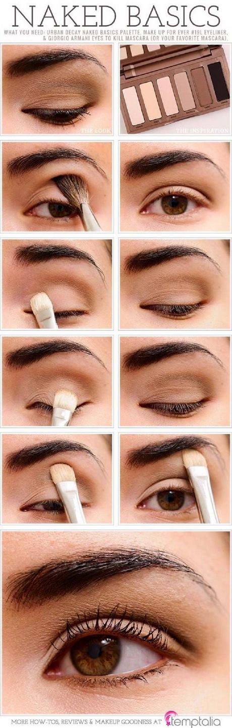 Make - up tutorials voor bruine ogen natural