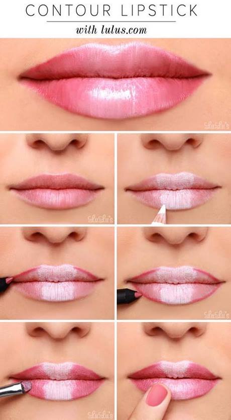 pink-lips-makeup-tutorial-40_13 Roze lippen make-up tutorial