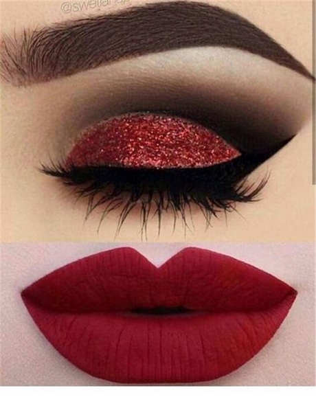 red-glitter-makeup-tutorial-67_13 Rode glitter make-up tutorial