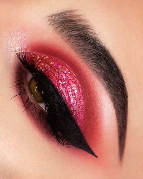 red-glitter-makeup-tutorial-67_9 Rode glitter make-up tutorial