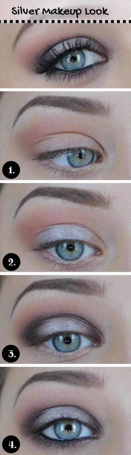 silver-smokey-eye-makeup-tutorial-09_18 Zilveren smokey eye make-up tutorial