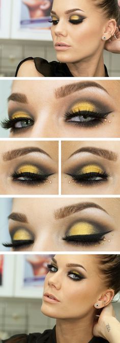 yellow-eyeshadow-makeup-tutorial-00_3 Gele oogschaduw make-up tutorial