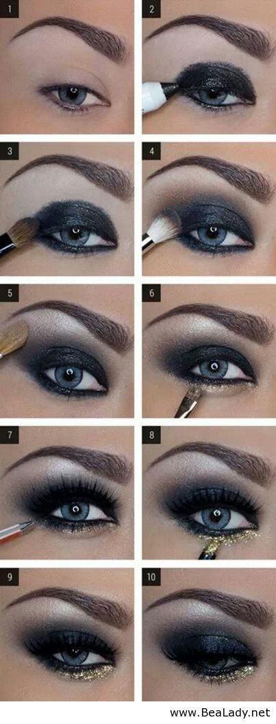 black-glitter-makeup-tutorial-05_9 Zwarte glitter make-up tutorial