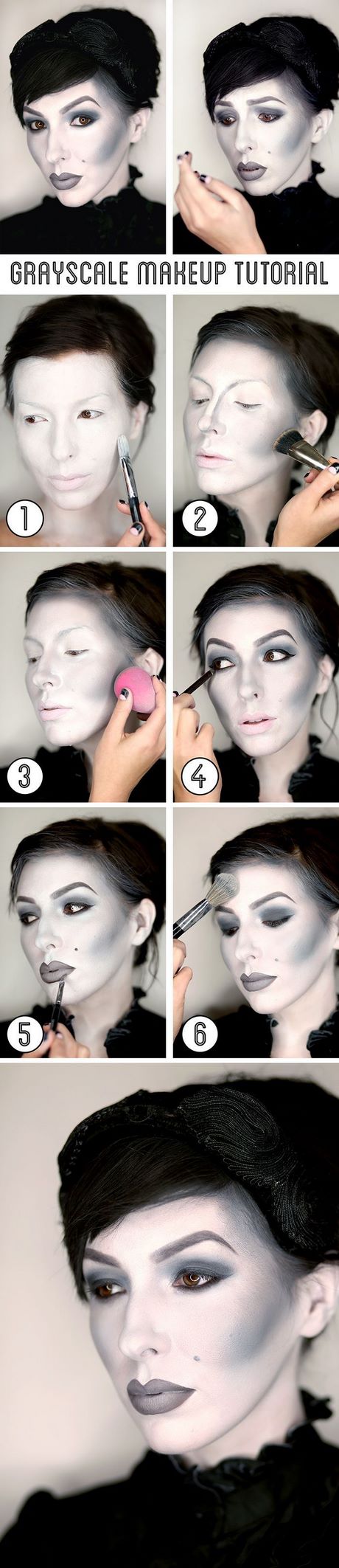 black-to-white-makeup-tutorial-30_6 Zwart naar wit make-up tutorial