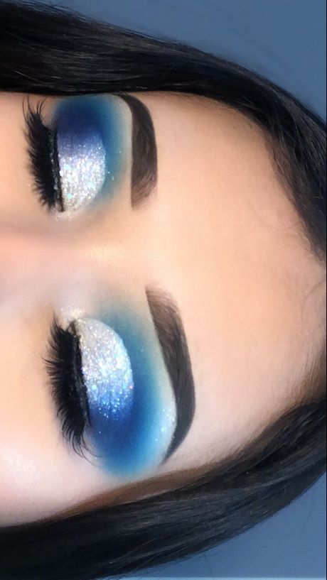 blue-glitter-eye-makeup-tutorial-16_17 Blauwe glitter oog make-up tutorial