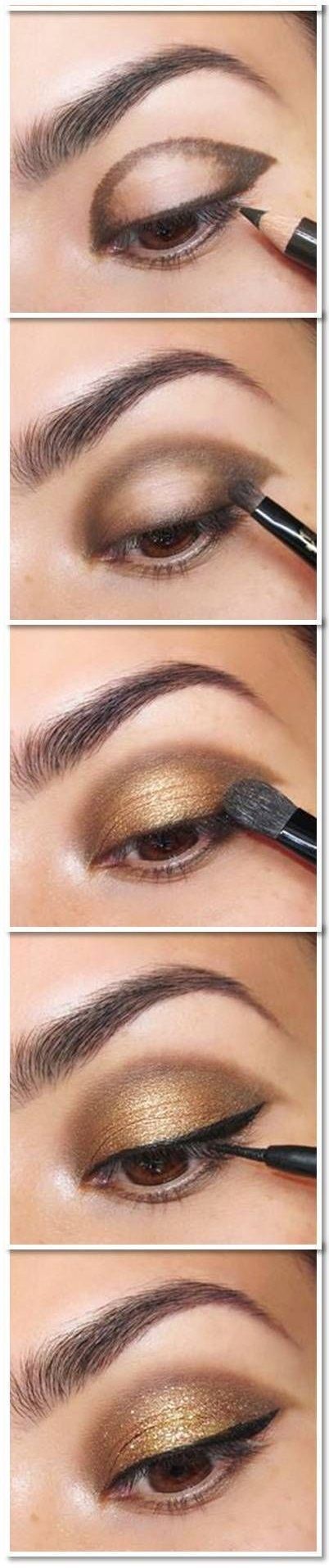 Donkere bruine ogen make-up tutorial